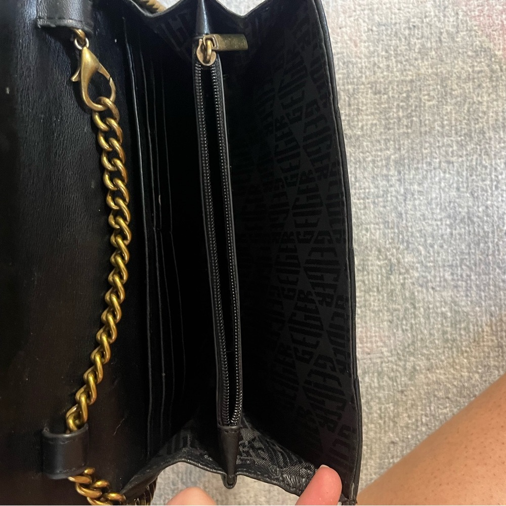 Kurt Geiger Black Quilted Crossbody with Gold Chain - Picture 5 of 5